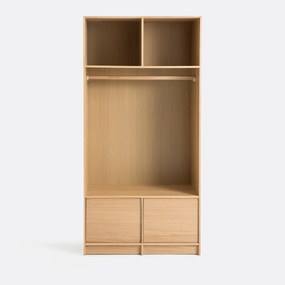Modulaire kleerkast met eikenfineer L100 cm, Senssia