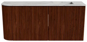 Mondiaz Joya DLux 90cm toiletmeubel ronding links ruby met wastafel faye rechts zonder kraangat glace