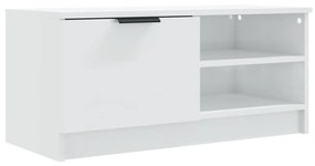 vidaXL Tv-meubel 80x35x36,5 cm bewerkt hout hoogglans wit