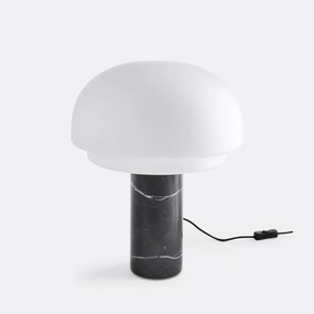 Tafellamp, opaline en marmer, hoogte 43,1 cm, AGATHILDA