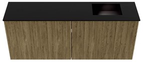 Mondiaz Joya 100cm toiletmeubel dusk met wastafel faye rechts zonder kraangat urban