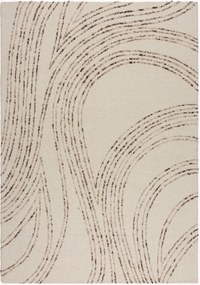 Handgetuft hoog-laag wollen vloerkleed Abstract Swirl