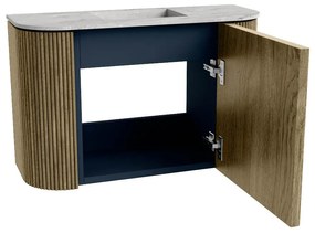 Mondiaz Joya DLux 65cm toiletmeubel ronding links/rechts dusk met wastafel faye midden zonder kraangat glace