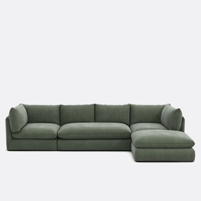 2-zits bankelement voor modulaire sofa, in gestructureerde stof, Malo