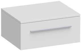 BRAUER Sharp Wastafelonderkast - 60x46x27cm - 1 softclose lade - zonder greep - zonder sifonuitsparing - topblad MDF - hoogglans wit 1716