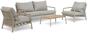 Stoel en Bank Loungeset 5 personen Aluminium/Rope Taupe Coco Sevilla