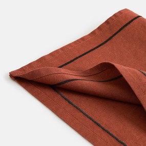 Set van 4 placemats gewassen linnen/katoen Métis Bourdon