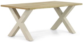 Dining Tuintafel 180 x 100 cm Aluminium/teak Taupe Cardiff