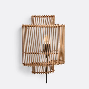 Wandlamp in rotan, Haya