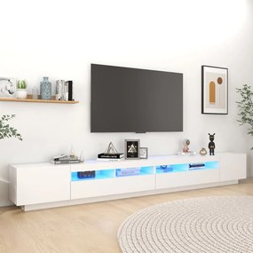 vidaXL Tv-meubel met LED-verlichting 300x35x40 cm wit