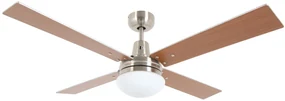 Beacon Quest II Indoor Plafondventilator 122CM Chroom (Met Omkeerbare Bladen) 210334