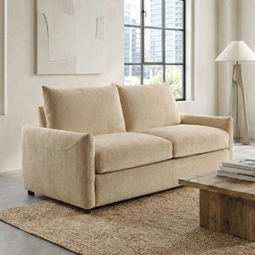 Slaapbank Met Matras Tweepersoons Beige