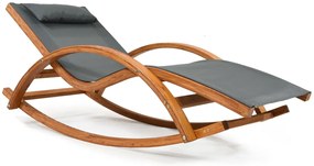 Houten schommel-ligbed Elba Garden Point grijs