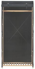 vidaXL Kledingkast 79x40x170 cm stof grijs