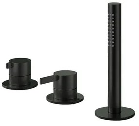 Hotbath Ace Badmengkraan - Badrandcombinatie - éénhendel - 2-weg omstel - handdouche - zwart geborsteld PVD AC075MBP