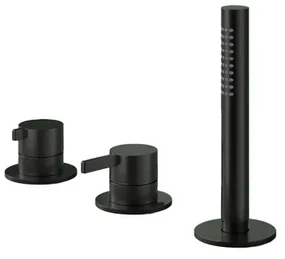 Hotbath Ace Badmengkraan - Badrandcombinatie - éénhendel - 2-weg omstel - handdouche - zwart geborsteld PVD AC075MBP