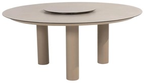 Taste by 4 Seasons Barista tuinset latte met Donato tuintafel latte met geprint keramisch blad Ø 160 cm Tuinset   beige weerbestendig