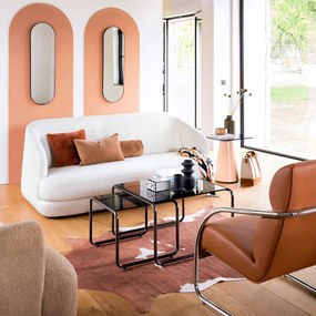 Ovalen spiegel in metaal 30x100 cm, Iodus