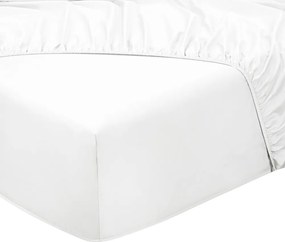 Hoeslaken King - 100% katoensatijn - 140x200 - wit