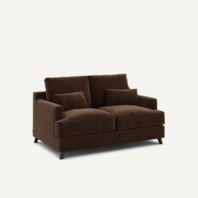 2-zits compacte bank in chenille fluweel, Alwine