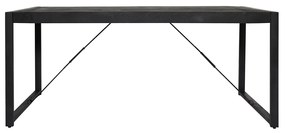 Starfurn Boaz Black Rechthoekige Eettafel Zwart Mangohout 180 Cm - 180 X 90cm.