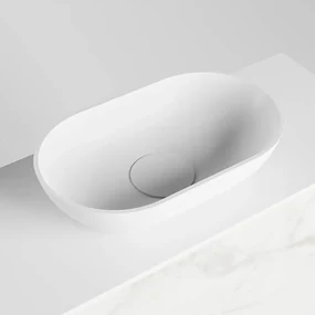 Mondiaz Fowy toiletmeubel 120cm Carrara met witte waskom rechts en kraangat