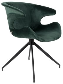 Zuiver Mia Eetkamerstoel Groen Velvet
