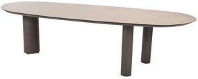 Taste by 4 Seasons Denia tuintafel terre met keramisch geprint blad in mangovorm 290 cm Tuintafel   bruin weerbestendig