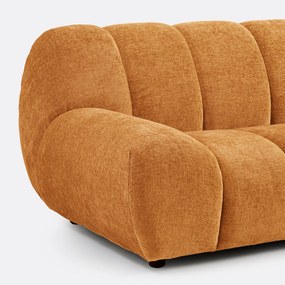 Rechte hoekbank, dik fluweel, Nuria