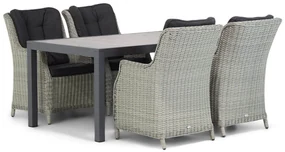 Tuinset 4 personen 164 cm Wicker Grijs Garden Collections Buckingham/Residence