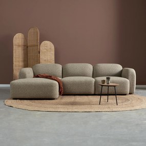 Taupe Hoekbank Chaise Longue Links