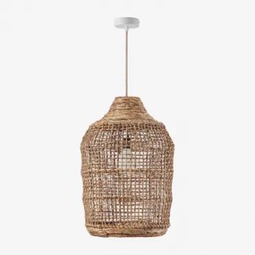 Arantxa Hanglamp Voor Aan Het Plafond Natuurlijk - Wit & Ø38 Cm - ↑55 Cm Arantxa - Sklum