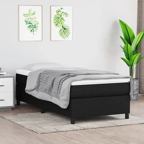 vidaXL Boxspringframe stof zwart 90x200 cm
