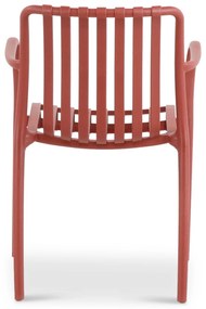 Tuinset 4 personen 160 cm Kunststof Rood Domani Furniture Vento/Weston