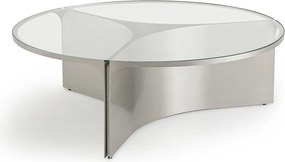 Salontafel in glas en metaal, groot model, Gira