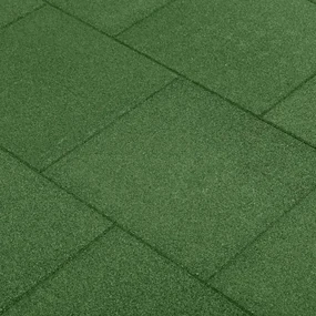 vidaXL Valtegels 24 st 50x50x3 cm rubber groen