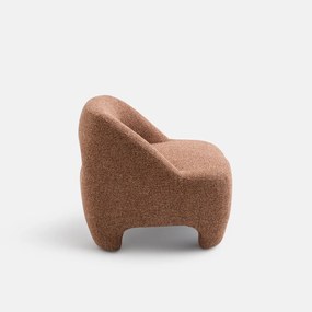 Compacte gestoffeerde fauteuil, bekleed met gestructureerde stof, INAGA