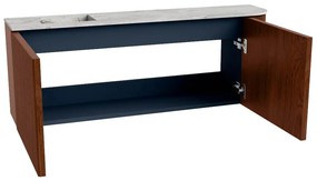 Mondiaz Joya DLux 110cm toiletmeubel ronding rechts ruby met wastafel faye links 1 kraangat glace