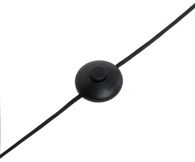 Moderne vloerlamp goud 5-lichts met smoke glas - Athens