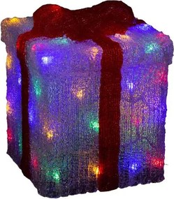Fééric Lights and Christmas - verlicht 3D-kerstcadeau - L22 x B22 x H27 cm - 50 gekleurde ledlampjes - met 8 functies
