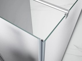 Aqualine Pilot melkglas douchecabine 70x70cm vierkant met chromen profielen