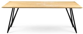 Eettafel Accaciahout Met Staal Naturel - 160 X 90cm.