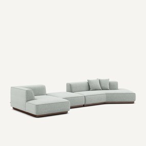 Open hoekbank links XL in gevlekte canvas, Jacopo