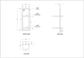 Industriële Wandplank Shelfie D RVS – 25cm X 75cm