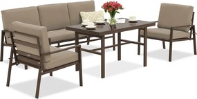 Vigo Apetito 5 bruin Garden Point tuinmeubelset