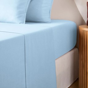 Effen plat laken in gewassen katoen, Scenario