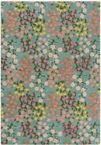 Handgetuft hoog-laag wollen vloerkleed Emilia Floral