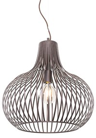 Eettafel / Eetkamer Moderne hanglamp bruin 48 cm - Saffira Modern E27 rond Binnenverlichting Lamp