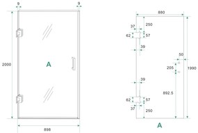 Mueller Bela profielloze nisdeur 90cm wit mat