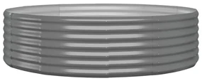 vidaXL Plantenbak 140x140x36 cm gepoedercoat staal grijs